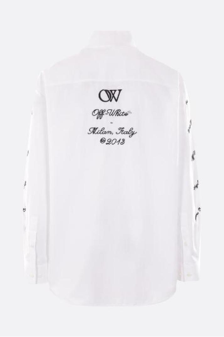 OFF WHITE오프화이트 남성 셔츠 poplin oversized shirt with 23 logo embroidery