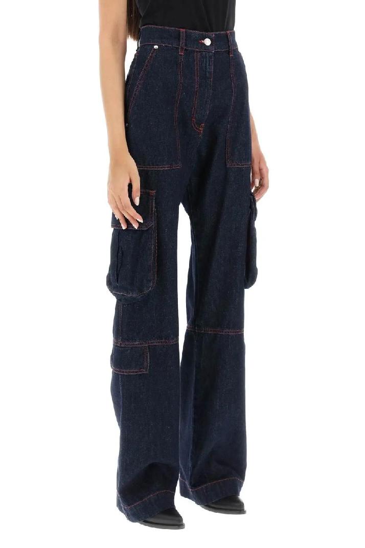 MSGMMSGM 여성 청바지 cargo jeans with flared cut
