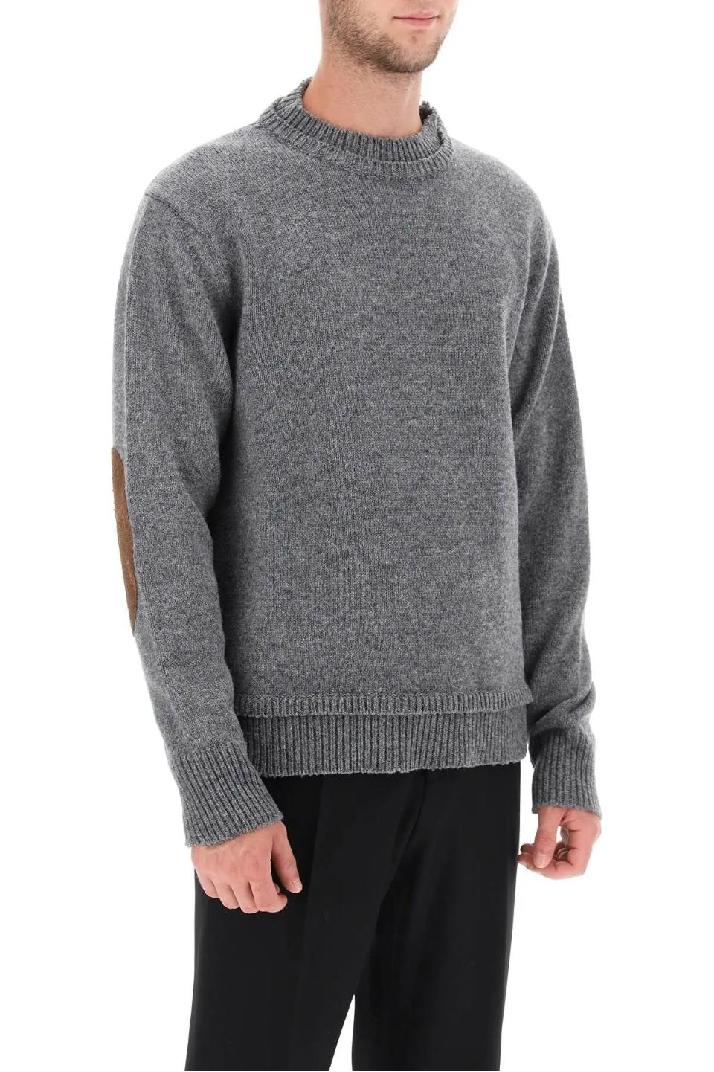 MAISON MARGIELA메종 마르지엘라 남성 스웨터 crew neck sweater with elbow patches