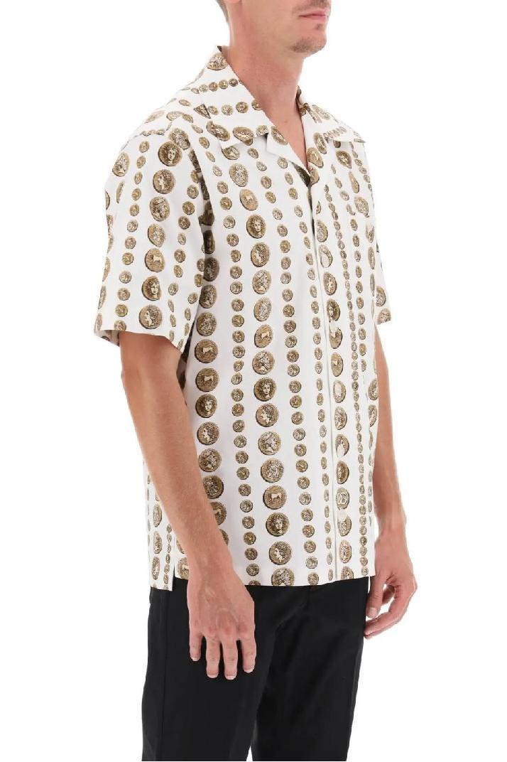 DOLCE &amp; GABBANA돌체앤가바나 남성 셔츠 coin print short sleeve shirt