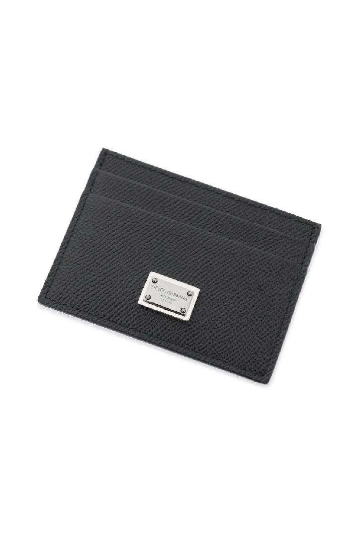 DOLCE &amp; GABBANA돌체앤가바나 남성 카드 지갑 leather card holder with logo plate