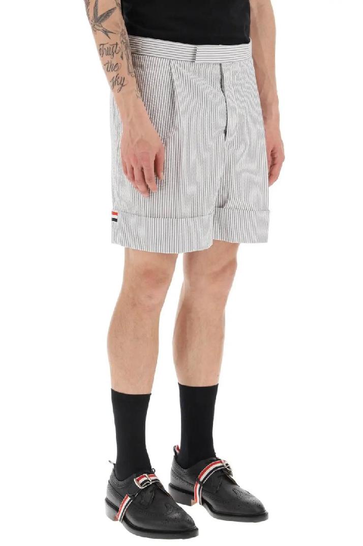 THOM BROWNE톰브라운 남성 숏팬츠 striped shorts with tricolor details