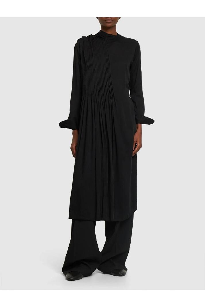 Yohji Yamamoto요지야마모토 여성 블라우스 Pleated layered satin blouse