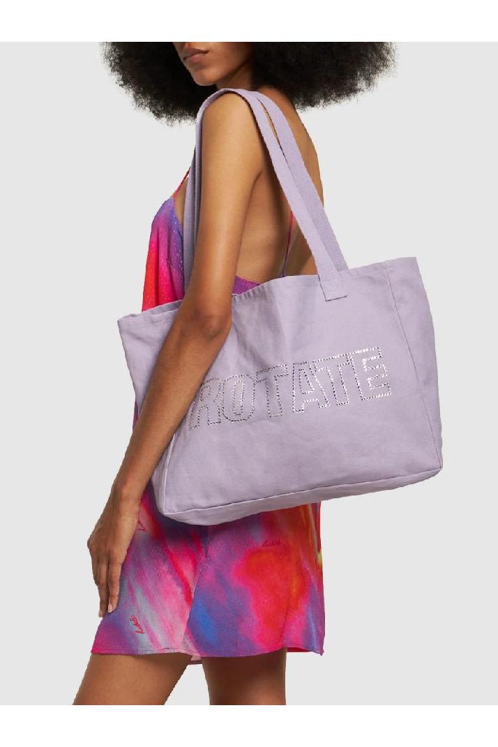 Rotate로테이트 여성 탑핸들백 Logo organic cotton canvas tote bag