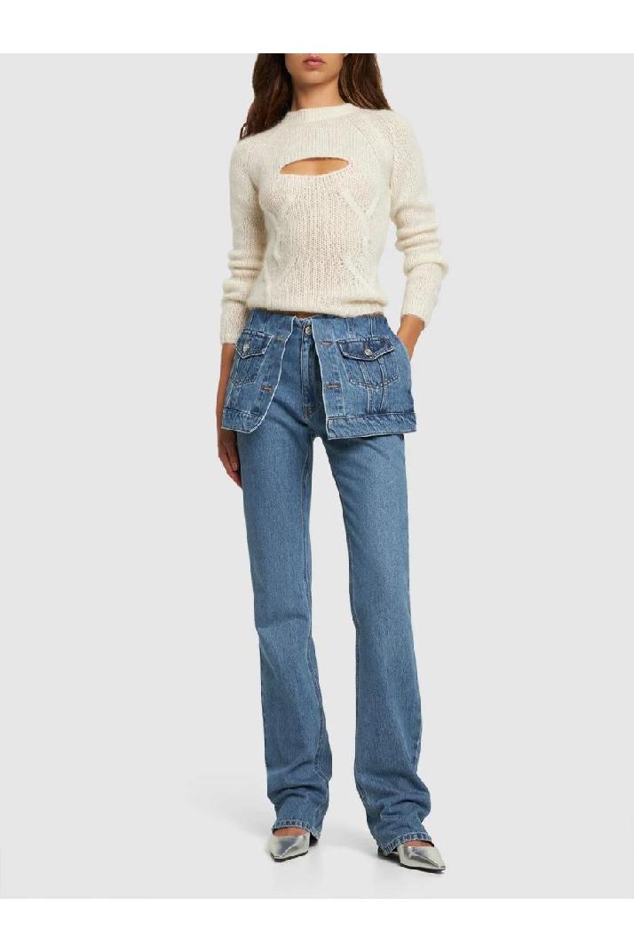 Coperni코페르니 여성 청바지 Straight denim jeans w/ front flaps
